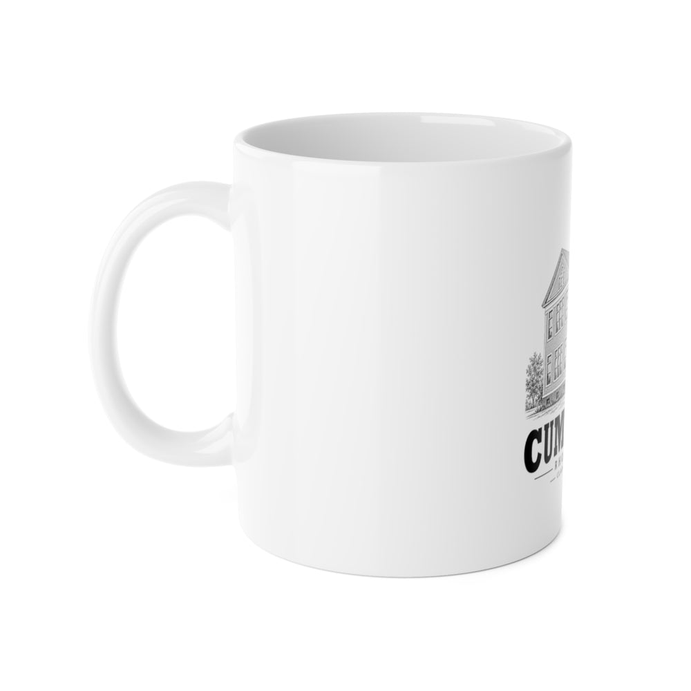 Cumberland Clark Street School 11 oz Ceramic Mug in White — left view