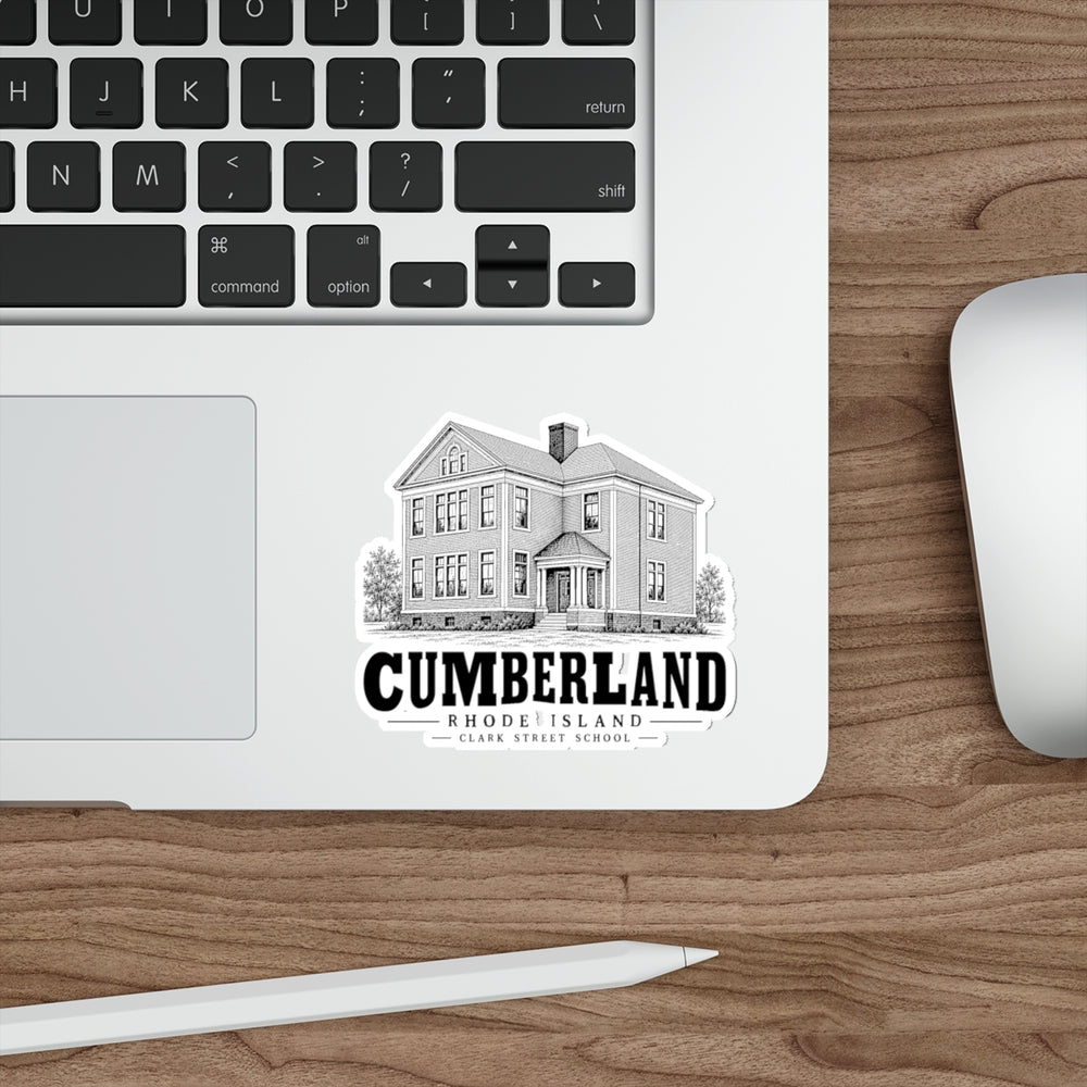 Cumberland Clark Street School 4 in Die-Cut Sticker in White — context 1 view