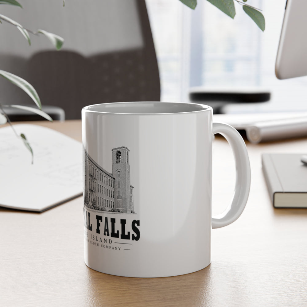 Central Falls American Hair Cloth Company 11 oz Ceramic Mug in White — context 4 view