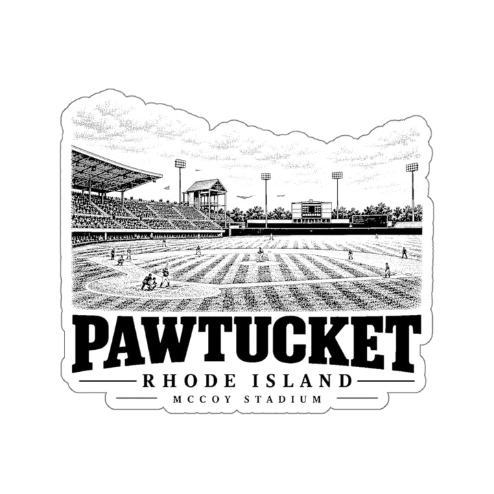 Pawtucket McCoy Stadium 4 in die-cut sticker, front view