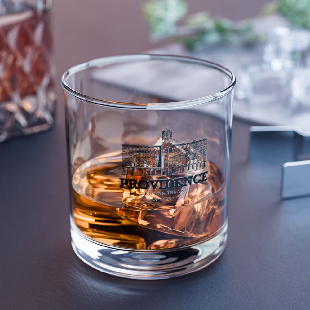 Providence Wanskuck Mills on clear 10 oz rocks glass, cocktail context