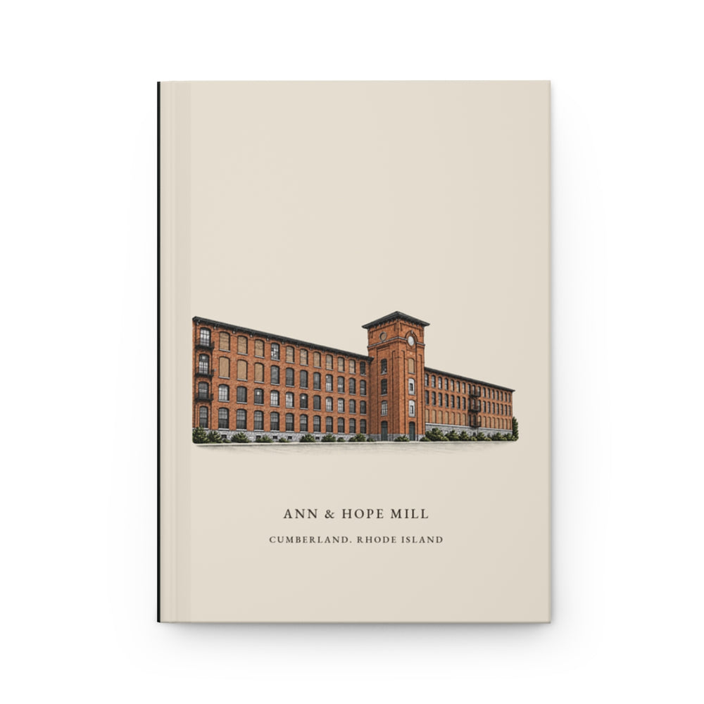 Cumberland Ann & Hope Mill journal mockup showing the illustrated cover