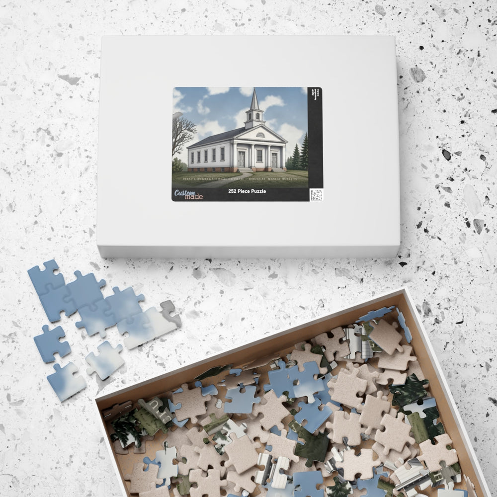 Douglas First Congregational Church 252-Piece Jigsaw Puzzle - box lid