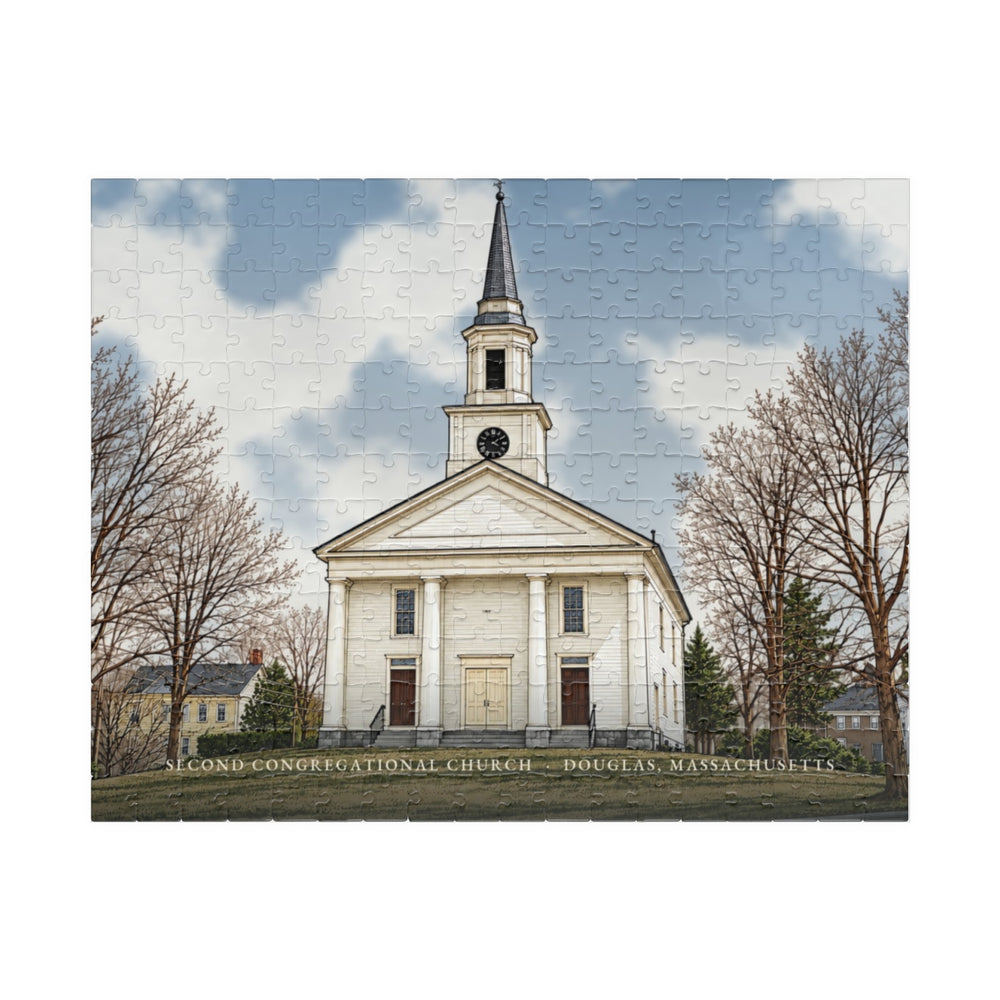 Douglas Second Congregational Church 252-Piece Jigsaw Puzzle - assembled
