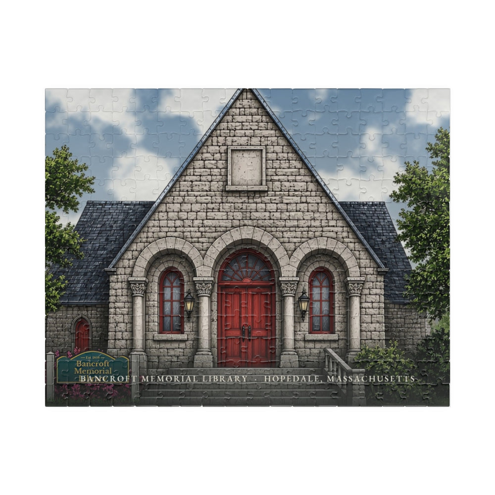 Hopedale Bancroft Memorial Library 252-Piece Jigsaw Puzzle - assembled
