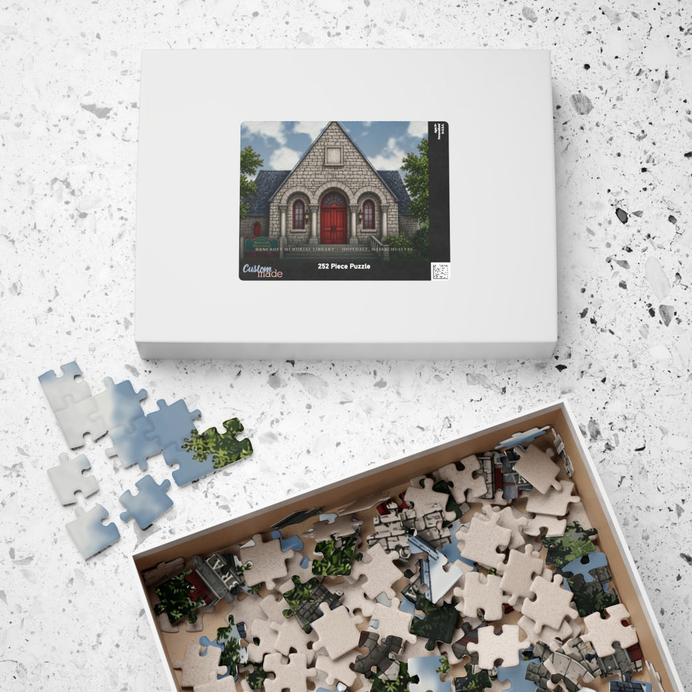 Hopedale Bancroft Memorial Library 252-Piece Jigsaw Puzzle - box lid