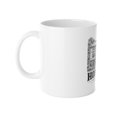 Hopedale Town Hall 11 oz Ceramic Mug left mockup
