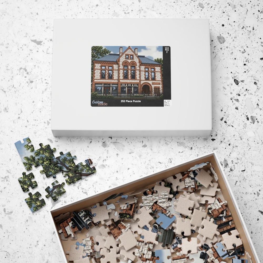 Hopedale Town Hall 252-Piece Jigsaw Puzzle - box lid