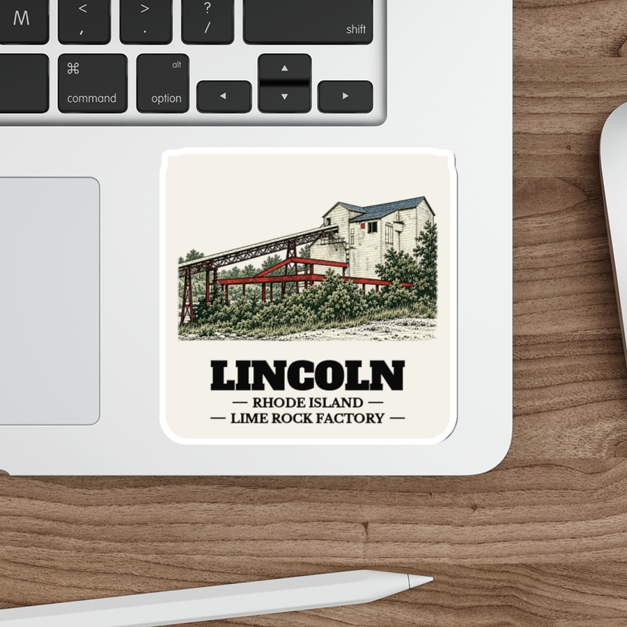 Lincoln Lime Rock Limestone Factory 4 in Die-Cut Sticker