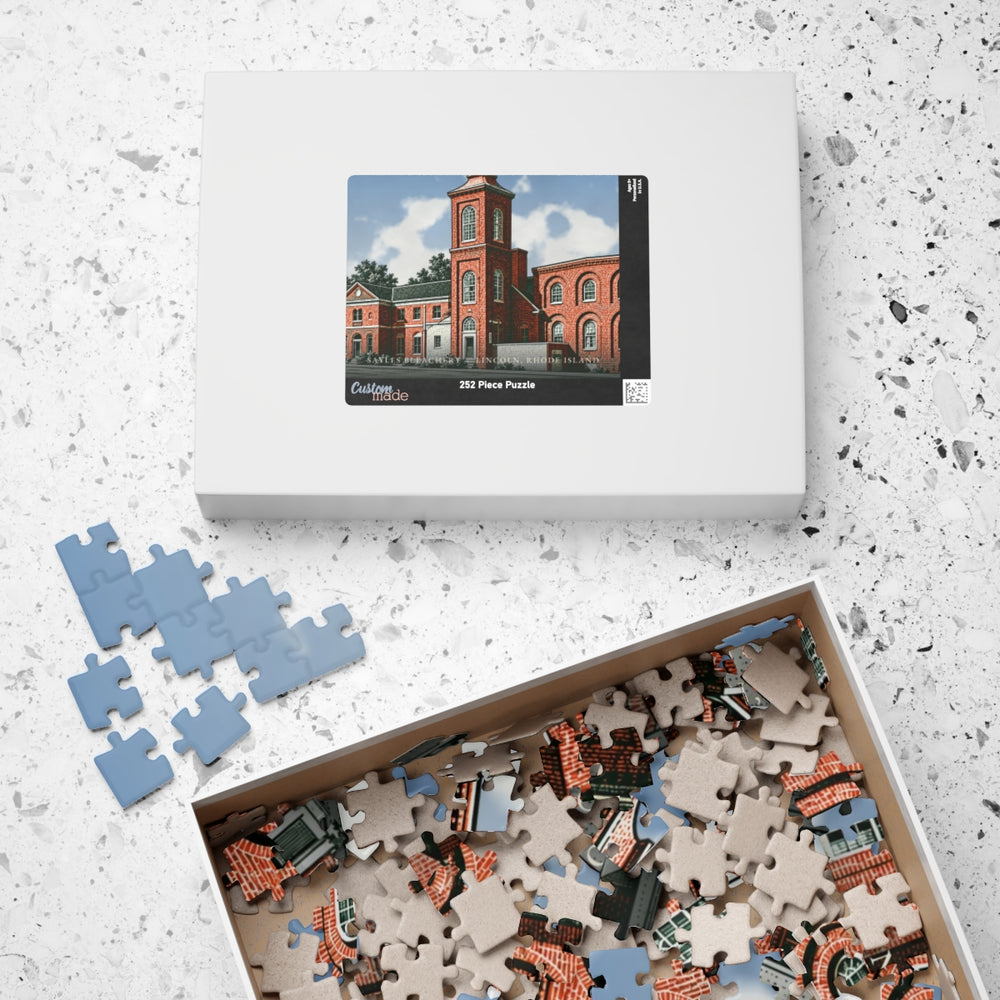 Lincoln Sayles Bleachery 252-Piece Jigsaw Puzzle - box lid