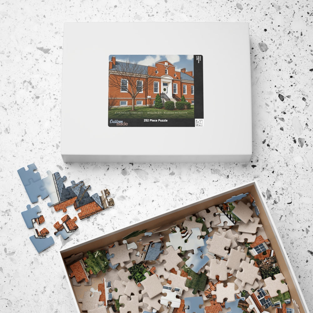Millbury Carnegie Library 252-Piece Jigsaw Puzzle - box lid