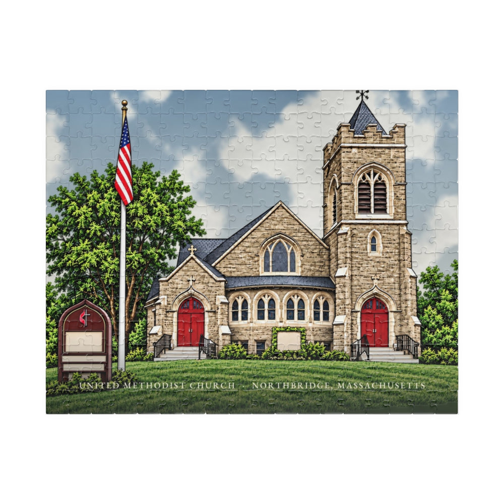 Northbridge United Methodist Church 252-Piece Jigsaw Puzzle - assembled