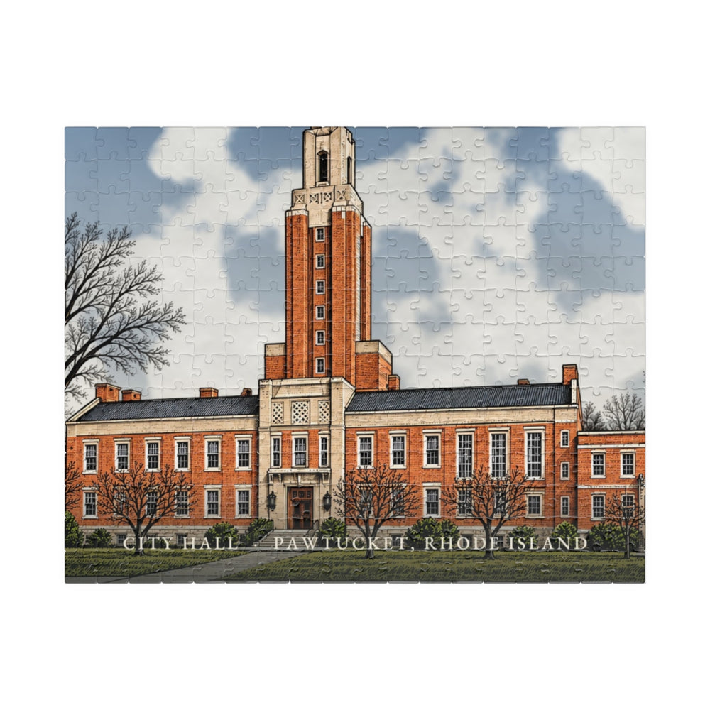 Pawtucket City Hall 252-Piece Jigsaw Puzzle - assembled