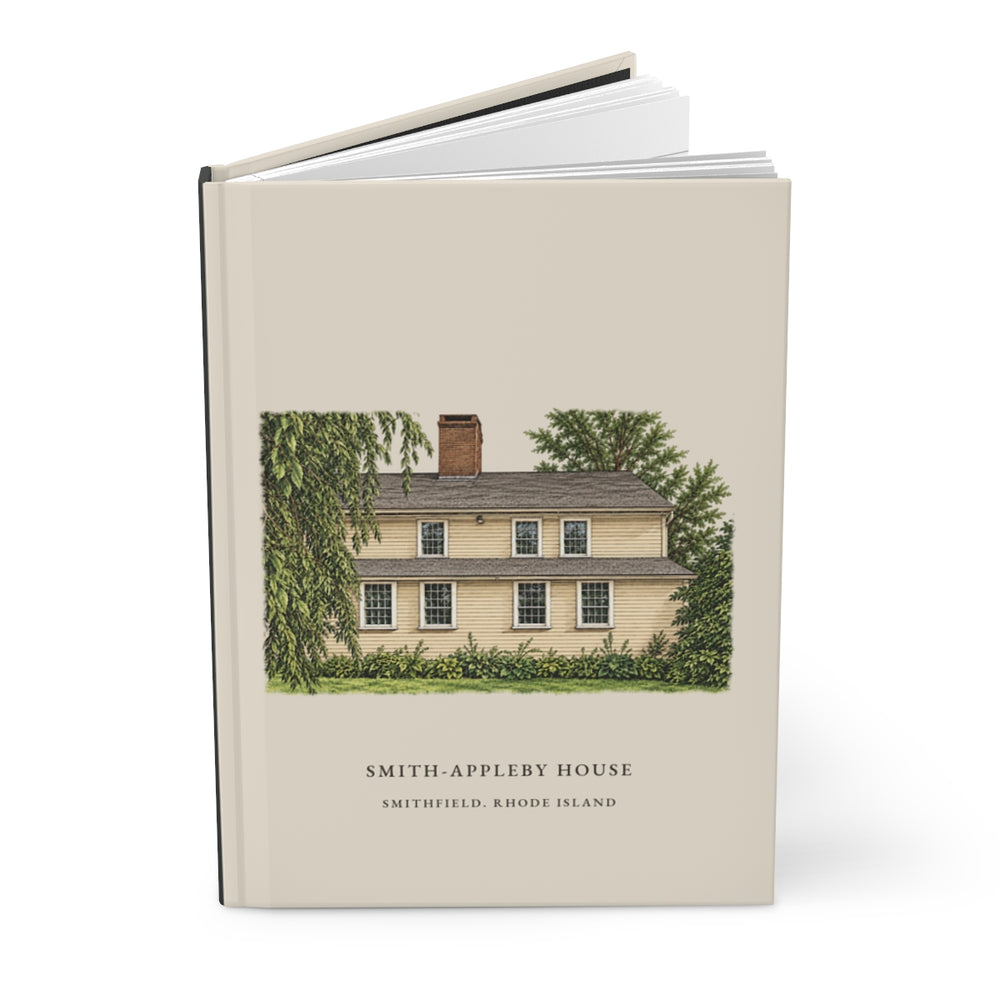 Smithfield Smith-Appleby House journal mockup showing the illustrated cover