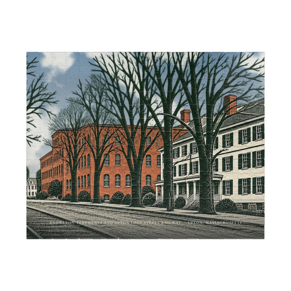 Upton Knowlton Tenements and Upton Loop Street Railway 252-Piece Jigsaw Puzzle - assembled