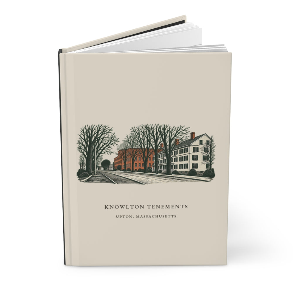 Upton Knowlton Tenements and Upton Loop Street Railway journal mockup showing the illustrated cover
