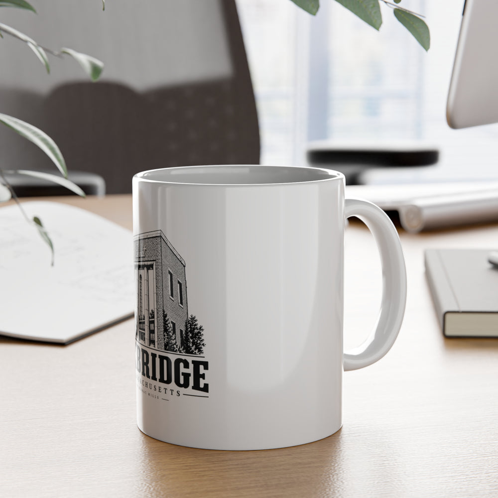 Uxbridge Bernat Mill 11 oz Ceramic Mug shown in a lifestyle setting