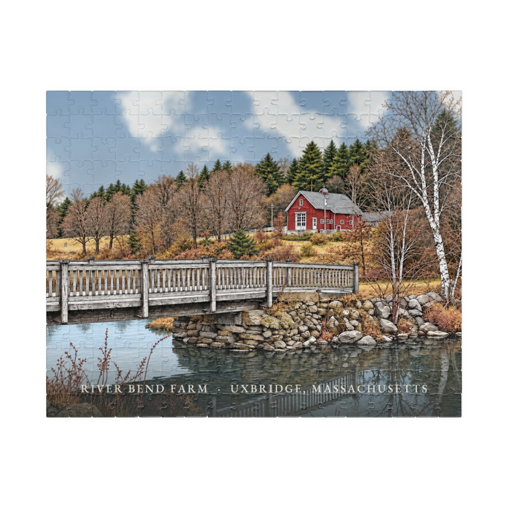 Uxbridge River Bend Farm 252-Piece Jigsaw Puzzle - assembled