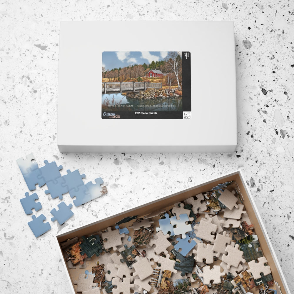 Uxbridge River Bend Farm 252-Piece Jigsaw Puzzle - box lid