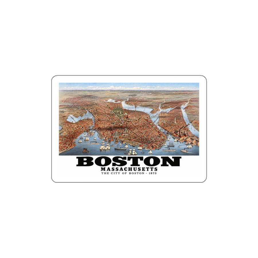 The city of Boston 4 in White Die-Cut Sticker - Boston Harbor