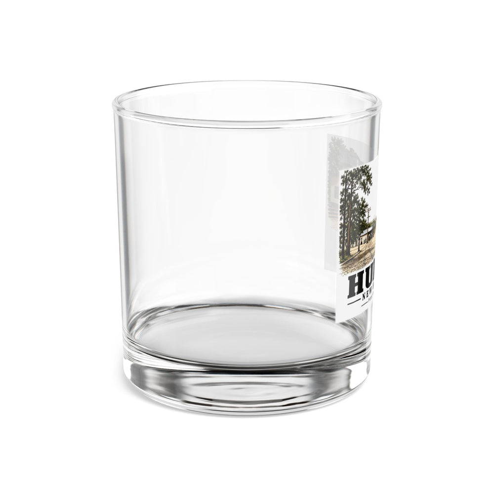 Post Office Square, Hudson illustration on 10 oz rocks glass — right side view