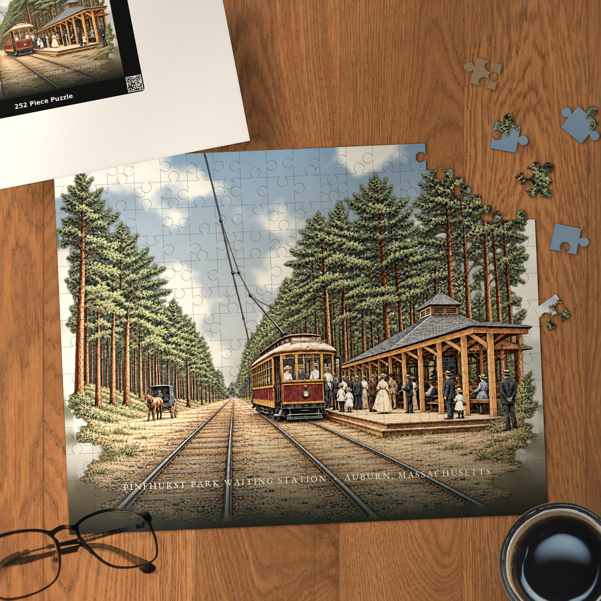 Auburn Pinehurst Park Waiting Station 252-Piece Jigsaw Puzzle