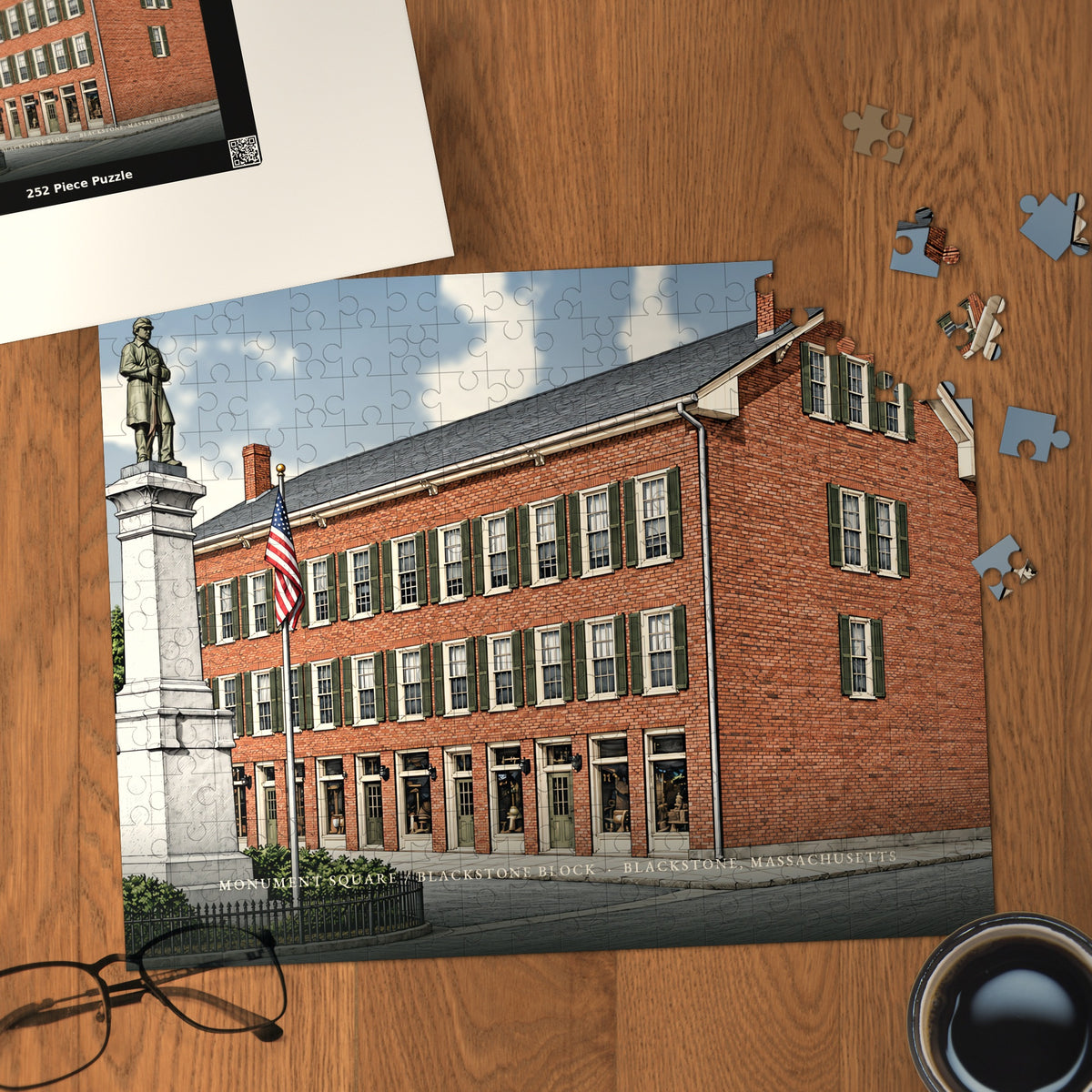Blackstone Monument Square / Blackstone Block 252-Piece Jigsaw Puzzle