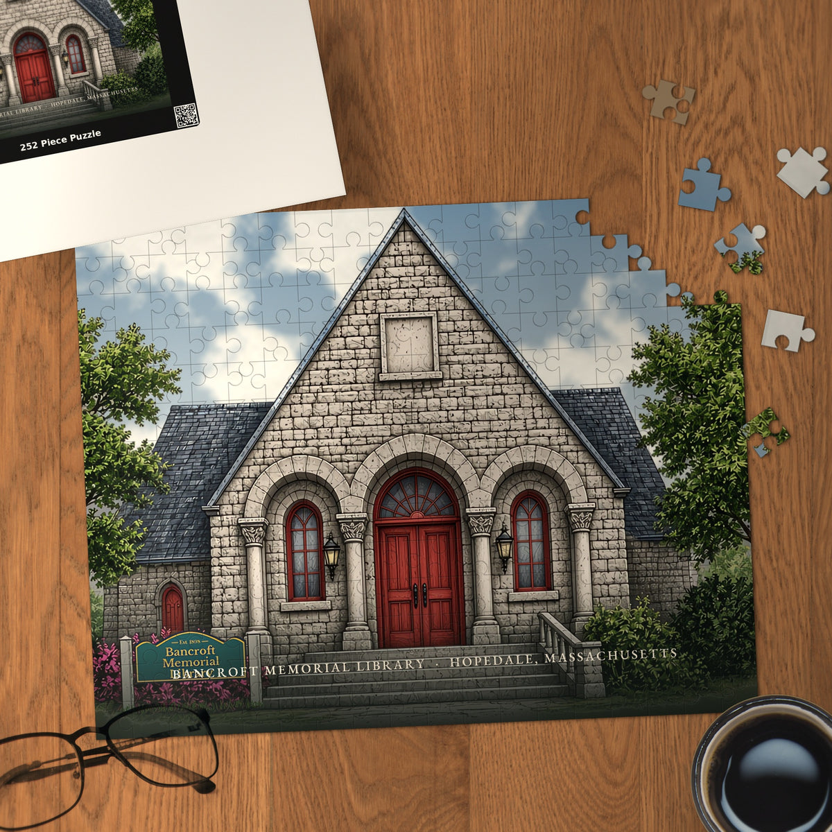 Hopedale Bancroft Memorial Library 252-Piece Jigsaw Puzzle