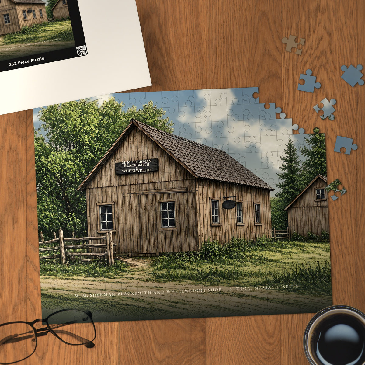 Sutton M. M. Sherman Blacksmith and Wheelwright Shop 252-Piece Jigsaw Puzzle