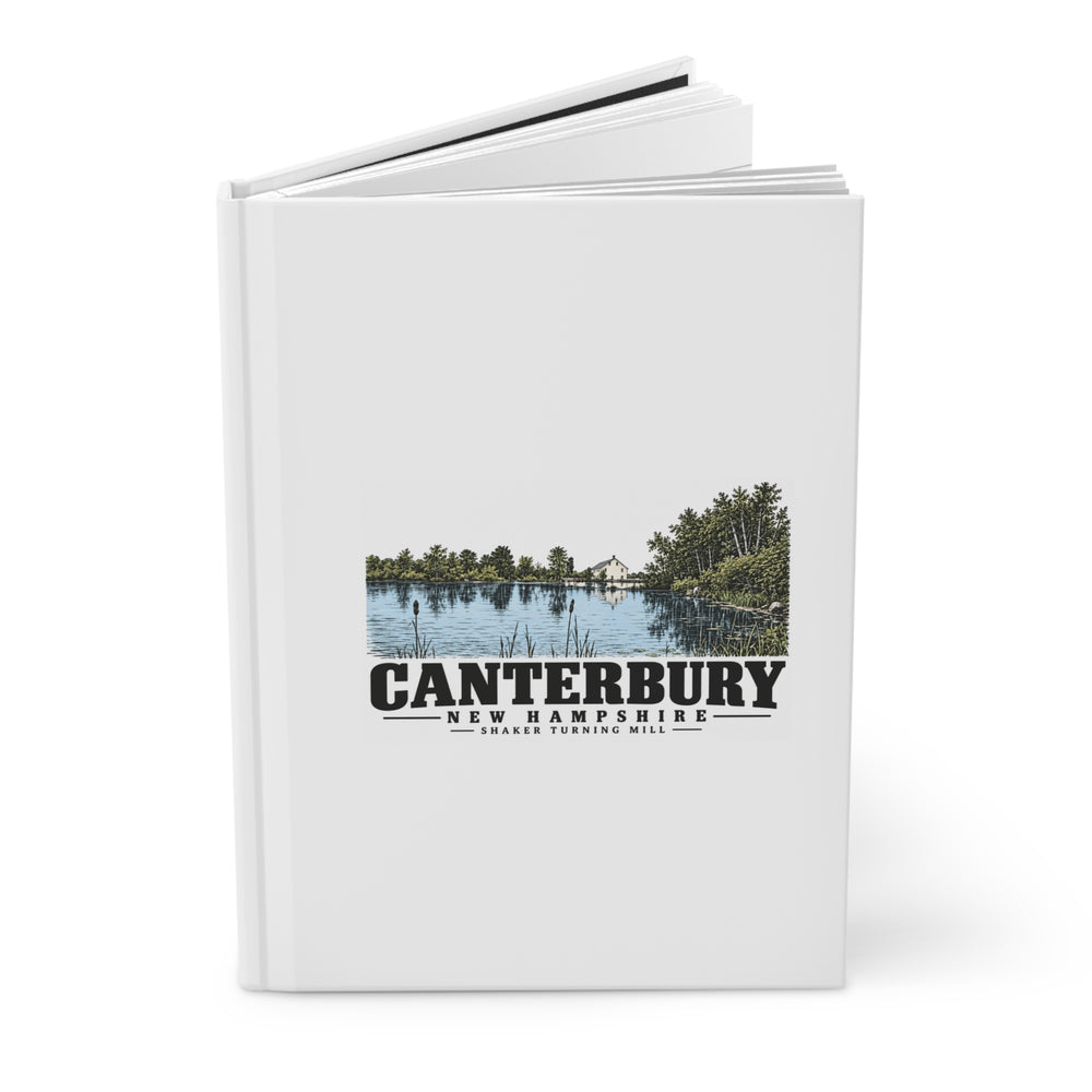 Canterbury Shaker turning mill and pond Matte Hardcover Journal - Merrimack Valley Goods