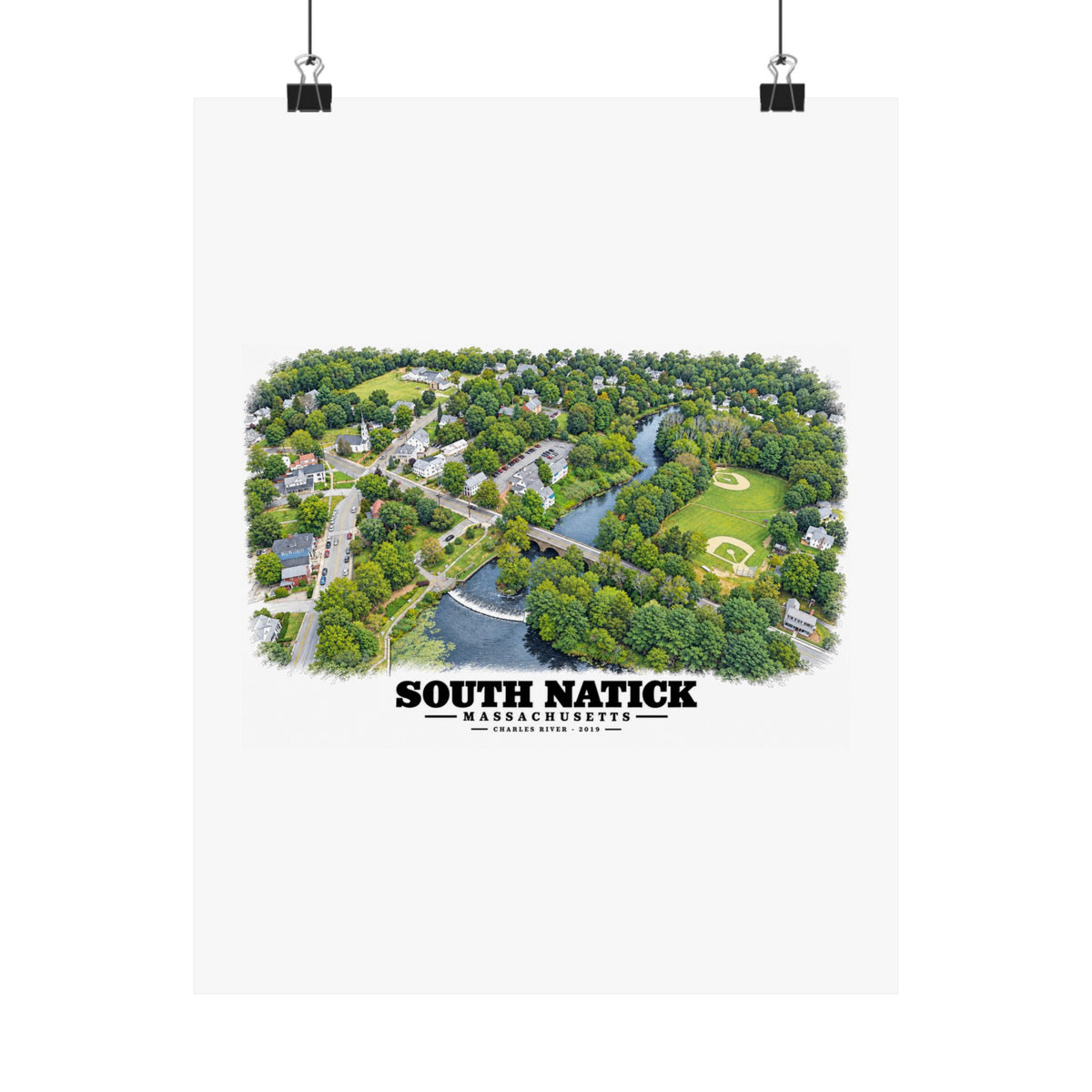 South Natick.jpg Matte Heritage Poster — 11 × 14 and 18 × 24 in - Charles River