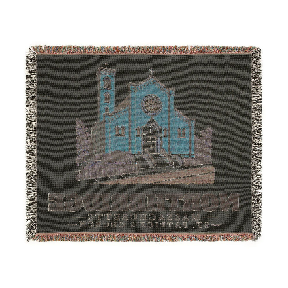 St. Patrick's Church — Northbridge, Massachusetts woven blanket, product view 3