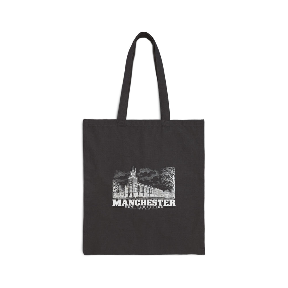 Manchester City Hall Natural + Black Heavy Canvas Tote - Merrimack Valley Goods