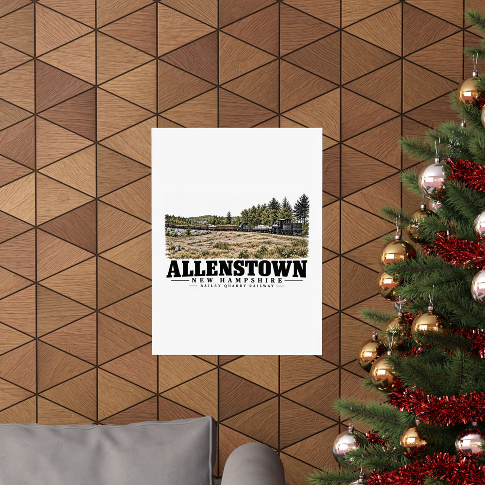 18 x 24 room view of Bailey Quarry Railway matte poster, Allenstown, New Hampshire.