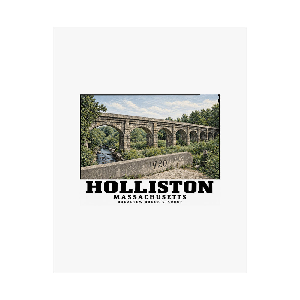 Bogastow Brook Viaduct native survey image - negative number verification required Matte Heritage Poster — 11 × 14 and 18 × 24 in - Charles River