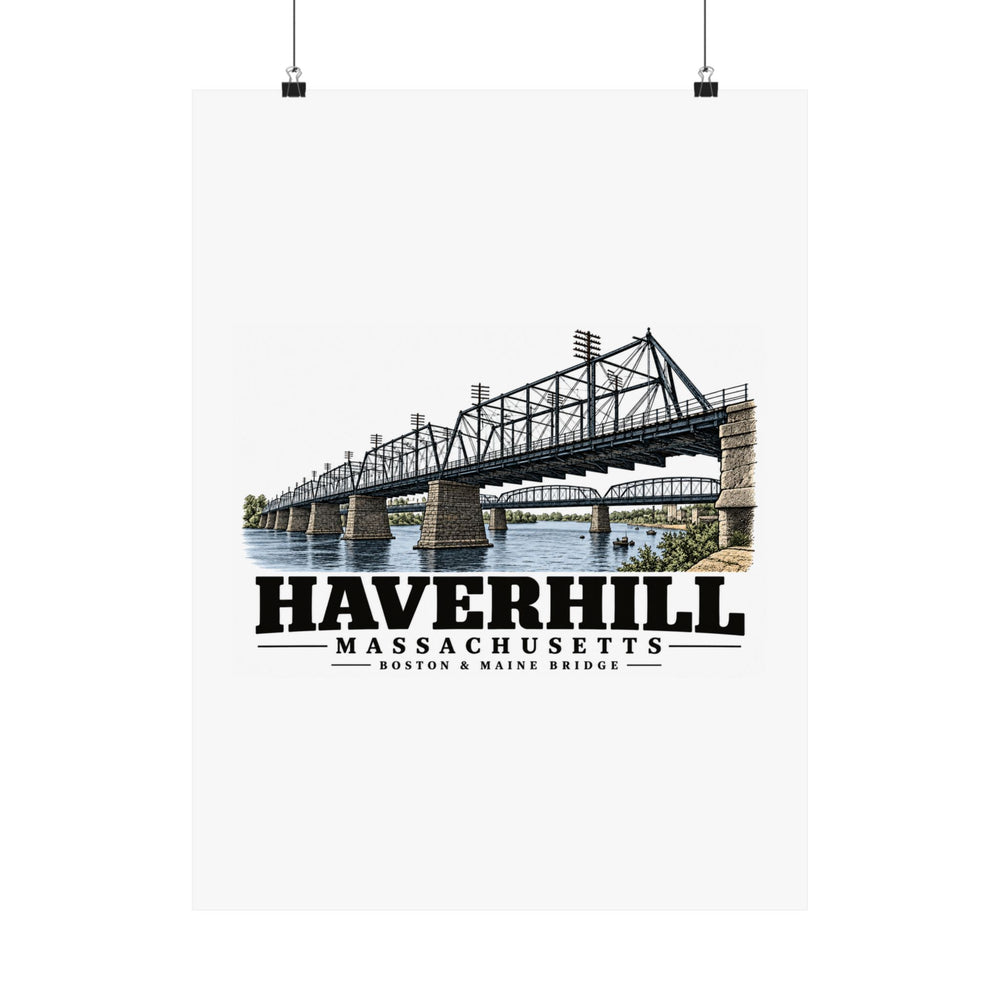 18 x 24 front of Boston & Maine Bridge matte poster, Haverhill, Massachusetts.