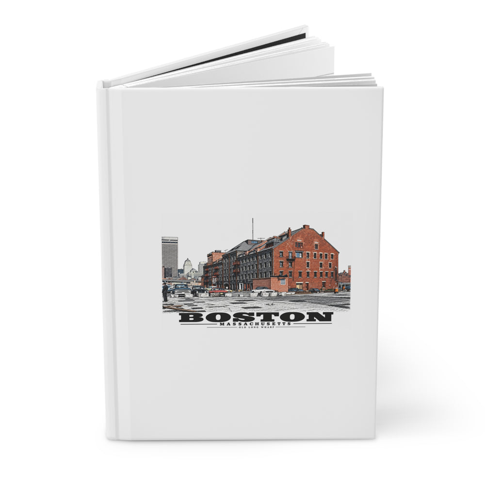 Old Long Wharf Matte Hardcover Journal - Boston Harbor