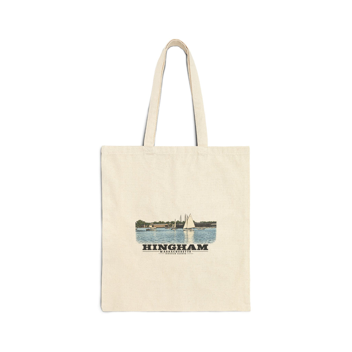Hingham Harbor, Hingham, Mass. Natural Heavy Canvas Tote - Boston Harbor