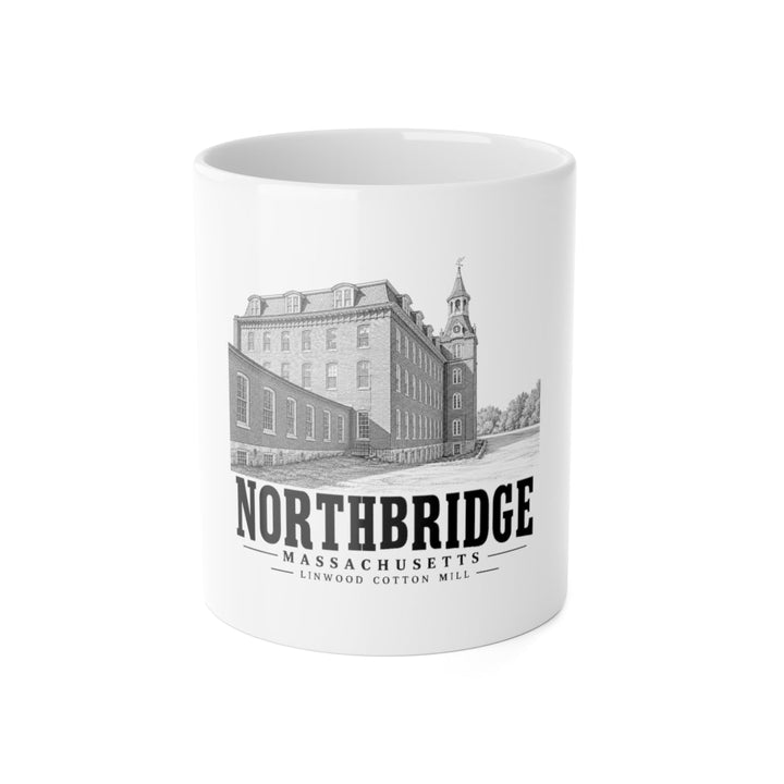 Northbridge Linwood Cotton Mill 11 oz Ceramic Mug - White - front product view