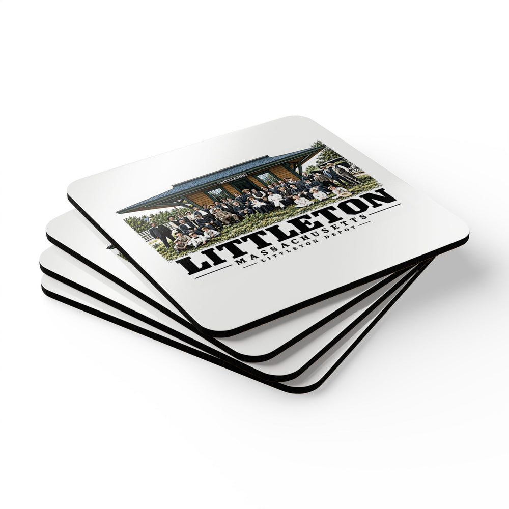 LITTLETON Littleton Depot Cork Back Coaster Set - Assabet Valley Goods