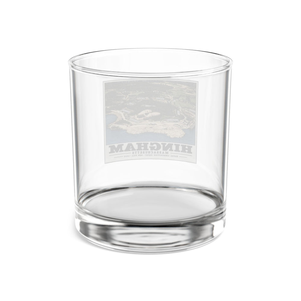 Construction progress New fill USNAD, Hingham, MA 10 oz Rocks Glass - Boston Harbor