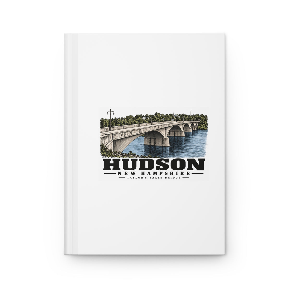 Front cover of Taylor's Falls Bridge matte hardcover journal, Hudson, New Hampshire.