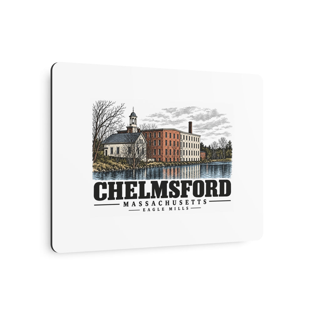 Chelmsford Eagle Mills 7 x 5 in Horizontal Metal Wall Art - Merrimack Valley Goods