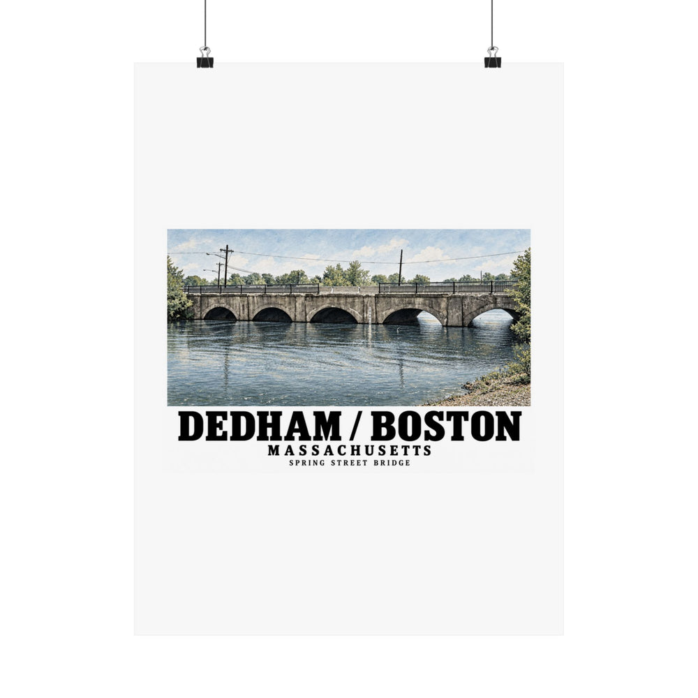 Spring Street Bridge north elevation (HAER MA-95-4, 1990) Matte Heritage Poster — 11 × 14 and 18 × 24 in - Charles River
