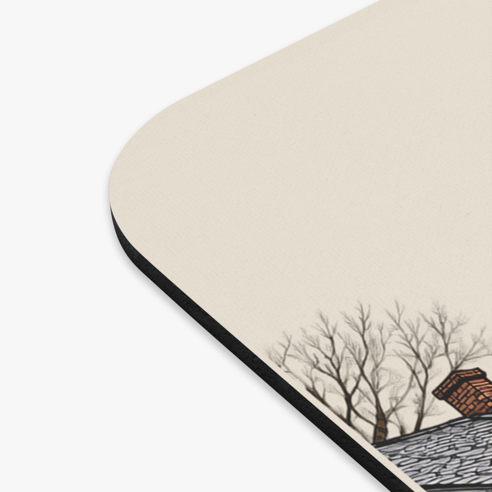 Glocester Brown & Hopkins Country Store, Chepachet mouse pad mockup showing the full illustrated print
