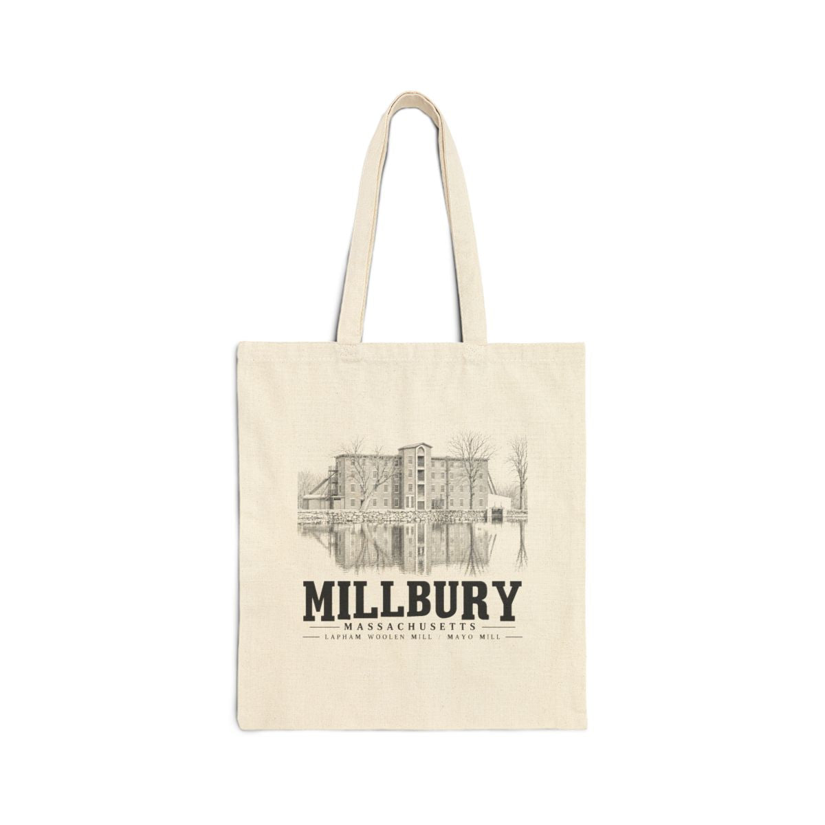Millbury Lapham Woolen Mill / Mayo Mill Heavy Canvas Tote - Natural - front product view