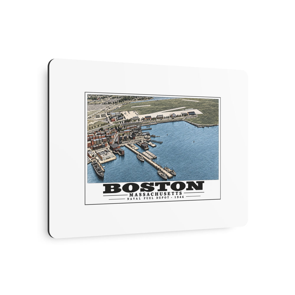 Fuel Depot 7 × 5 in Horizontal Metal Wall Art - Boston Harbor