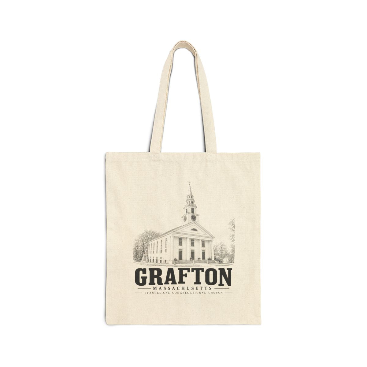Grafton Evangelical Congregational Church Heavy Canvas Tote - Natural - front product view