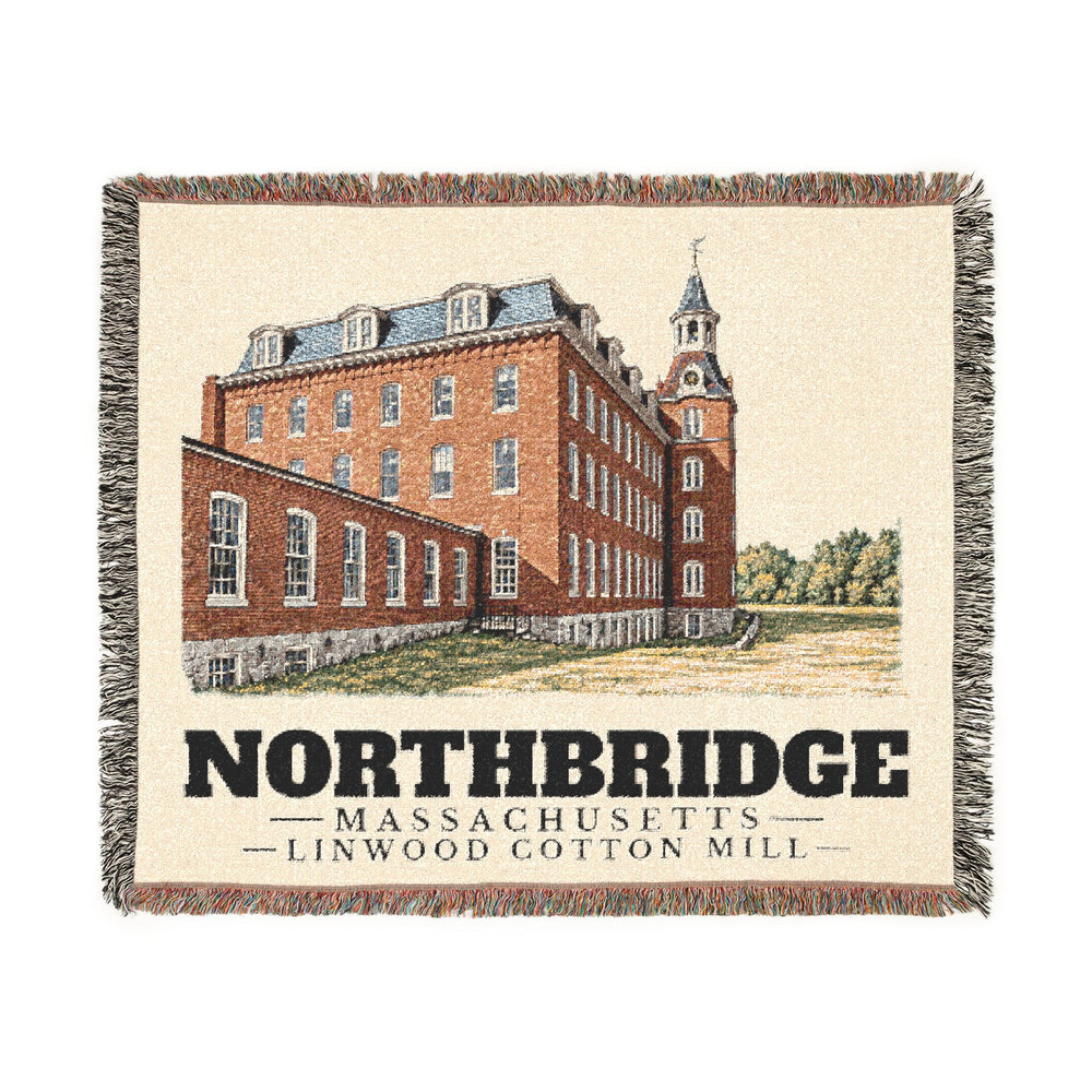 Linwood Cotton Mill — Northbridge, Massachusetts woven blanket, product view 1