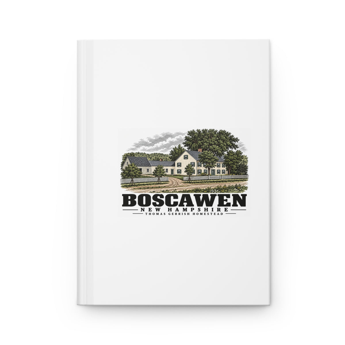Boscawen Deacon Thomas Gerrish residence and attached farm buildings Matte Hardcover Journal - Merrimack Valley Goods